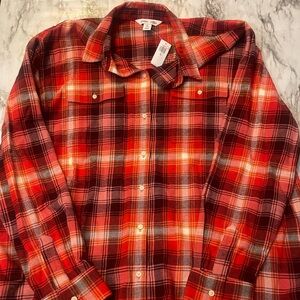 Old Navy Plaid Button Down Shirt-NWT